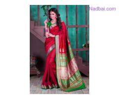 Buy Latest Traditional Silk Blend Sarees at Mirraw