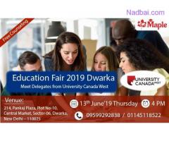 University Canada West Education Fair 2019 at Dwarka