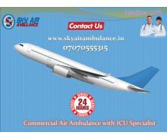 Get Sky Air Ambulance Service in Dibrugarh at Reasonable Price